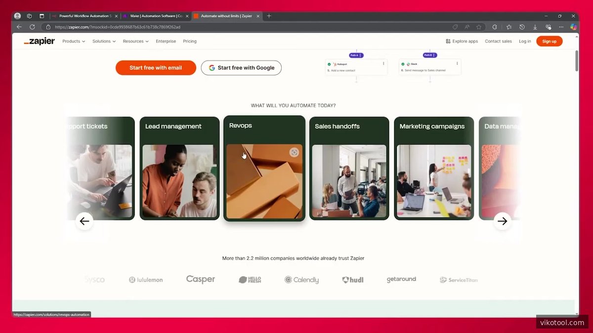 Workflow-Builder Interface der verschiedenen Plattformen