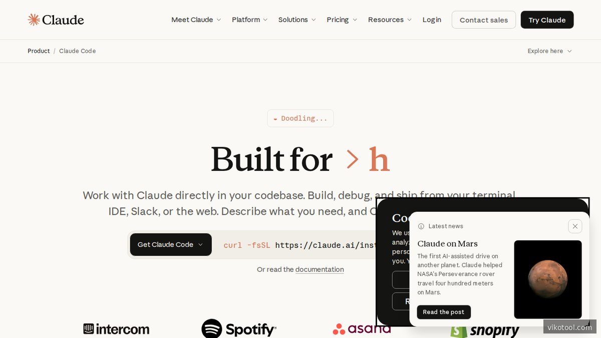 Anthropic-Homepage mit Übersicht der Claude KI-Modelle und Produkte