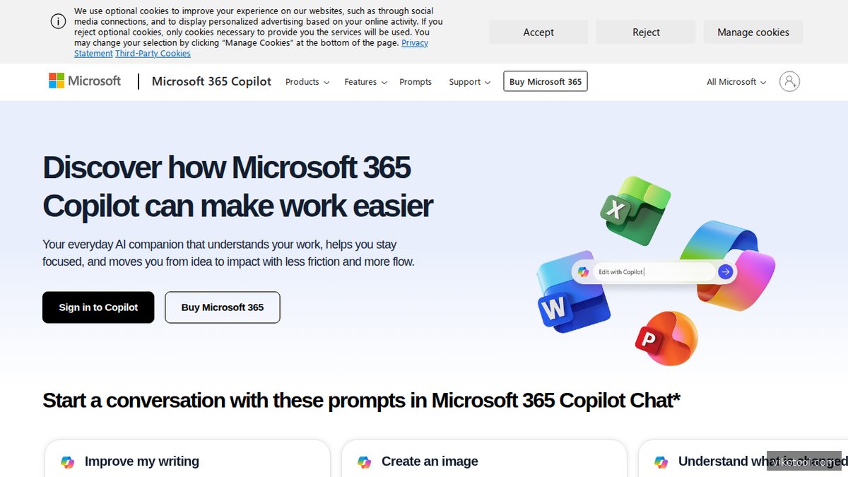 Microsoft 365 Startseite – Produktivitätssuite mit integriertem Copilot KI-Assistent