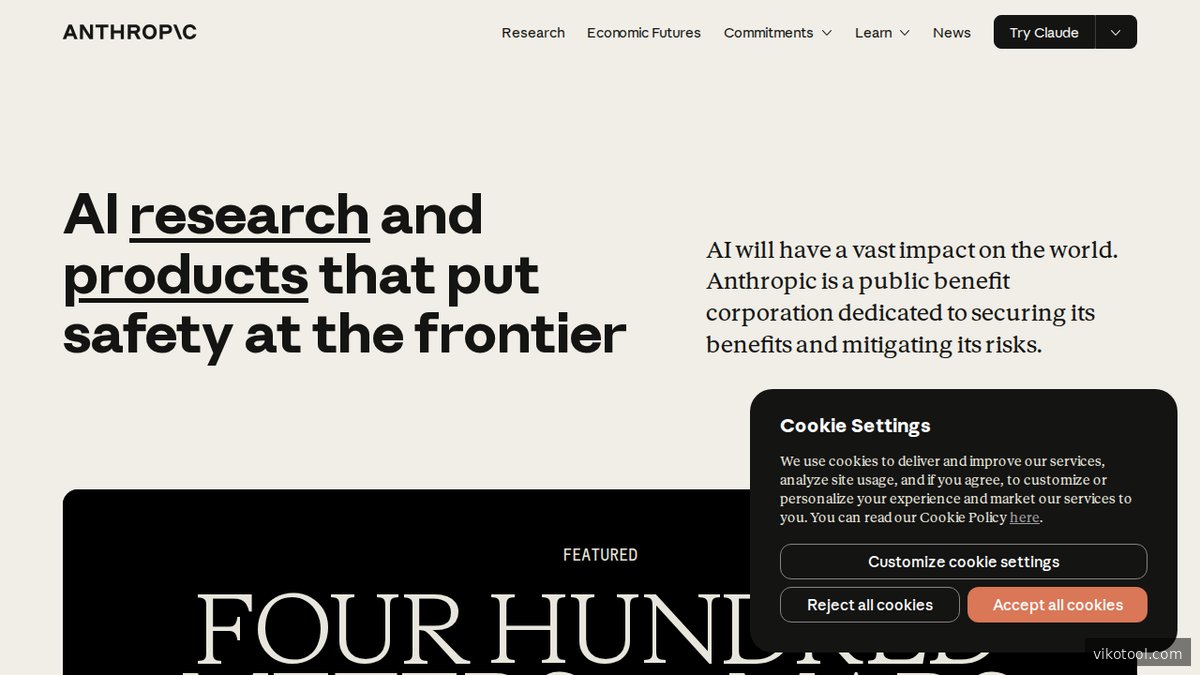 Anthropic Website – KI-Forschung und Entwickler der Claude-Modellreihe