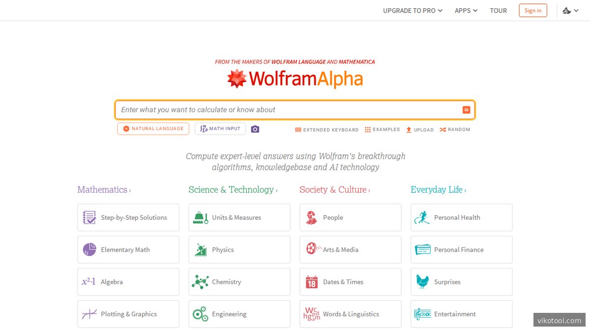 Wolfram Alpha – Wissensmaschine für Mathematik, Wissenschaft und faktenbasierte Berechnungen