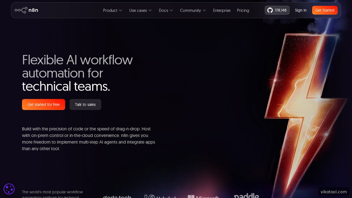 n8n Open-Source Workflow-Automatisierung - Homepage Übersicht