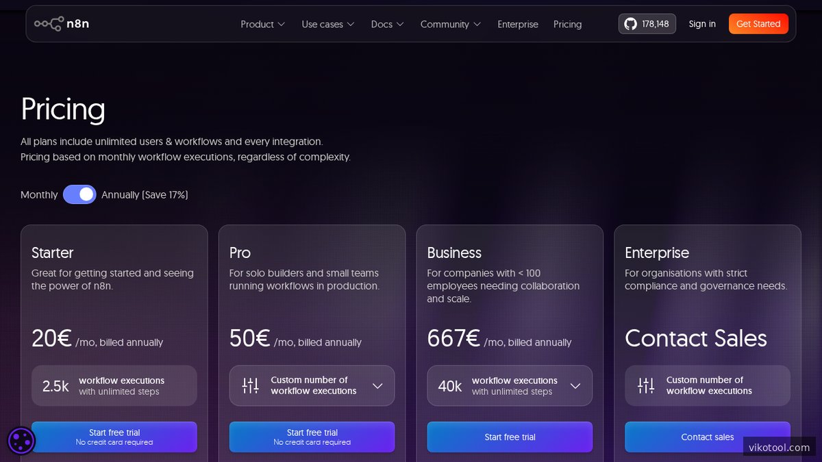 n8n Preismodell - Self-Hosted und Cloud-Optionen im Vergleich