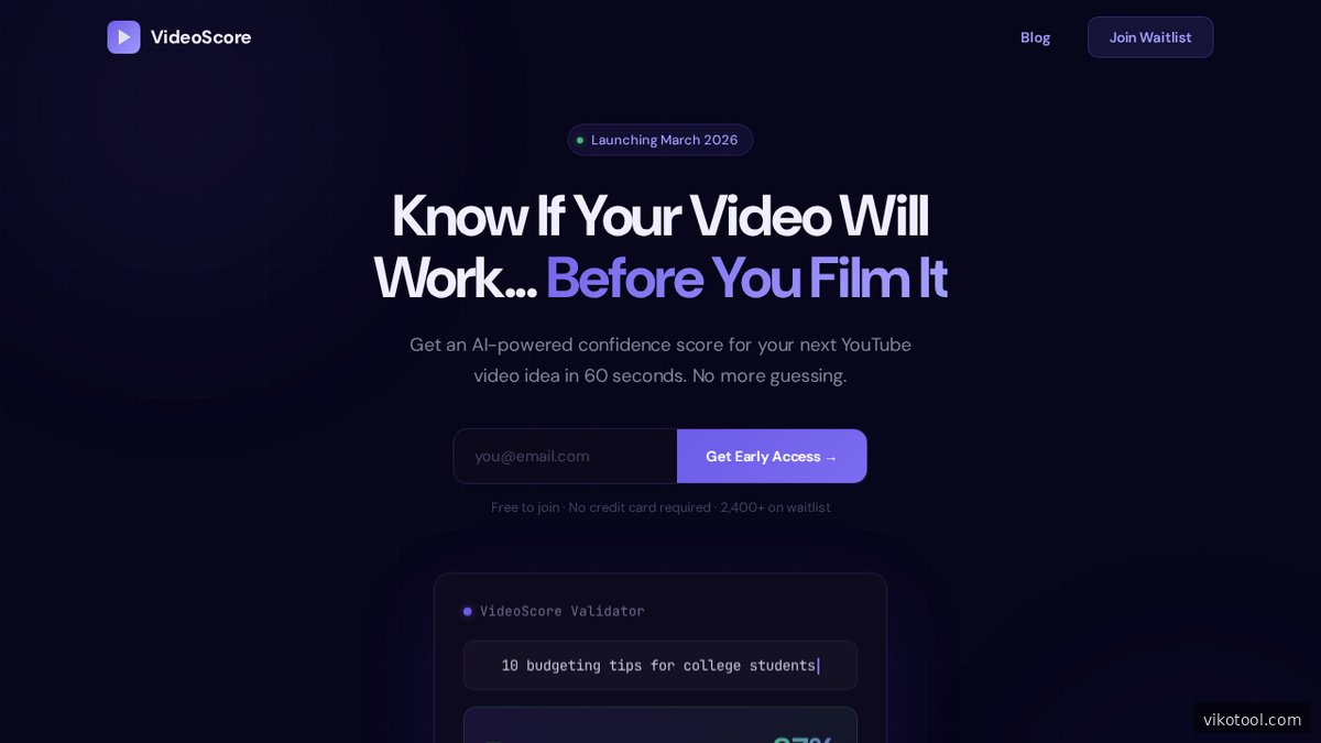 VideoScore – Video-Ideen validieren bevor die Produktion beginnt