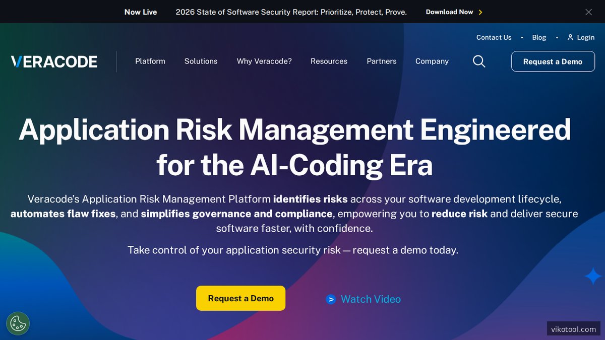 Screenshot of www.veracode.com homepage page