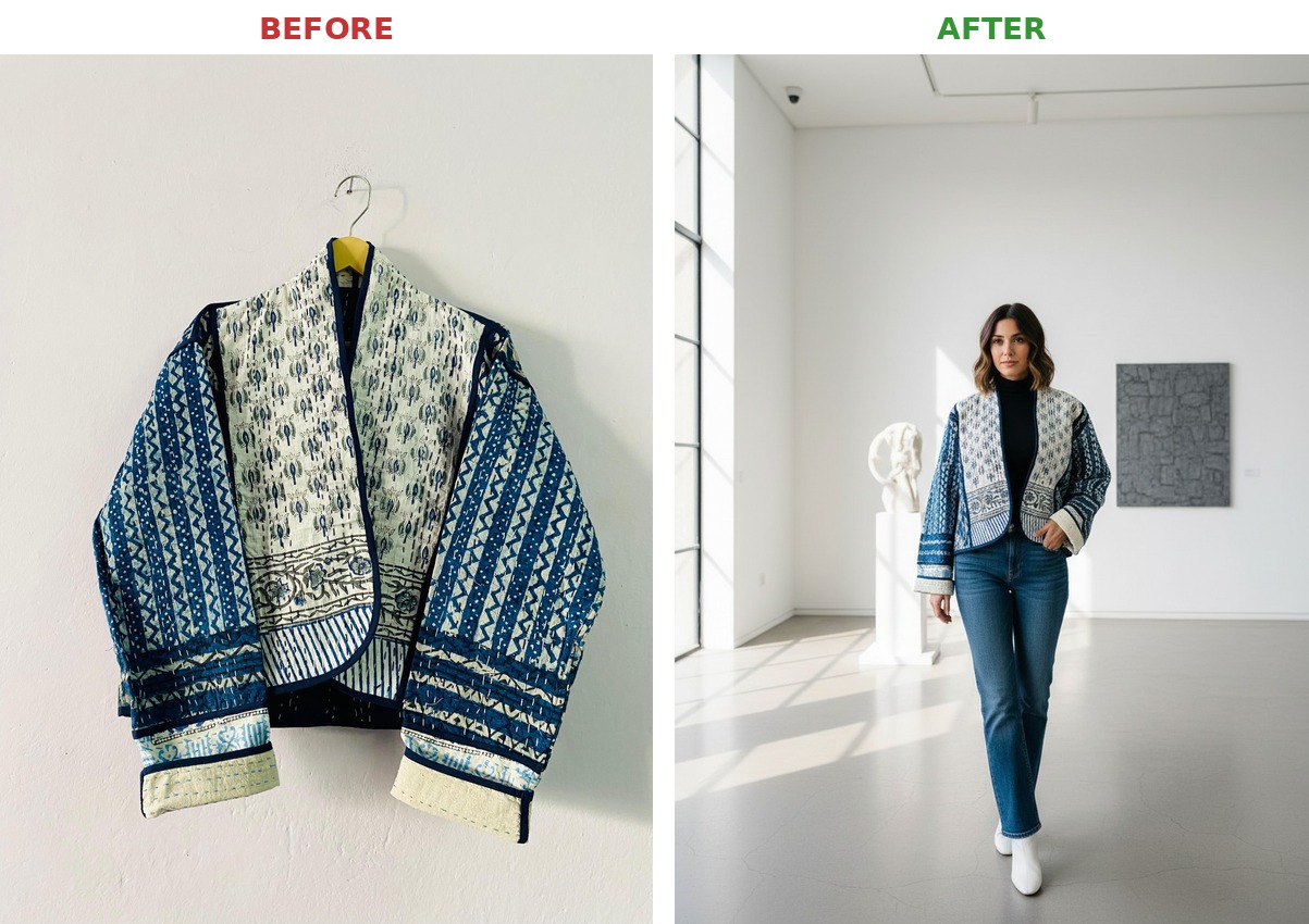 Before and after comparison