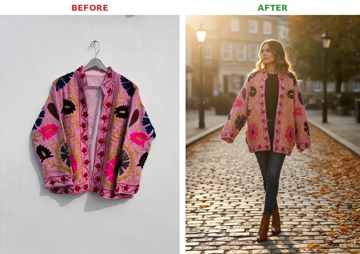 Before and after comparison